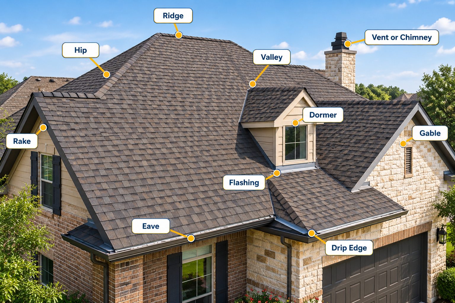 Suburban Roof Anatomy Diagram