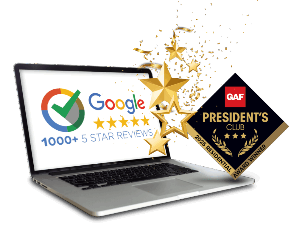 Presidents Club Google 1000+ 5 Star Review with Shadow