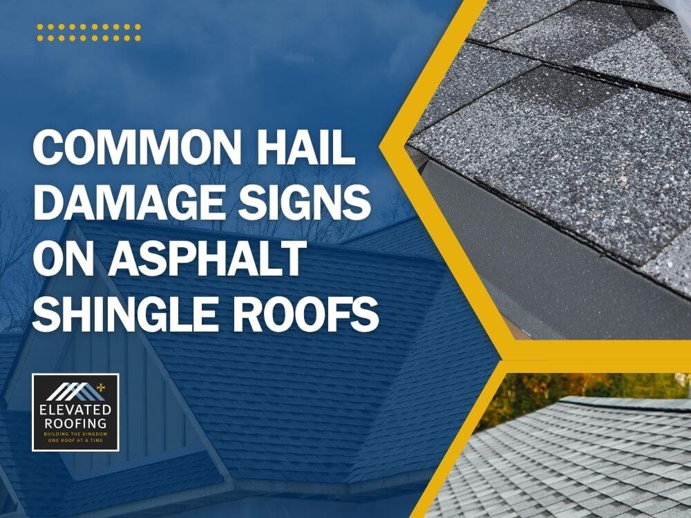 what does hail damage look like on a roof - Common Hail Damage Signs on Asphalt Shingle Roofs - Elevated Roofing
